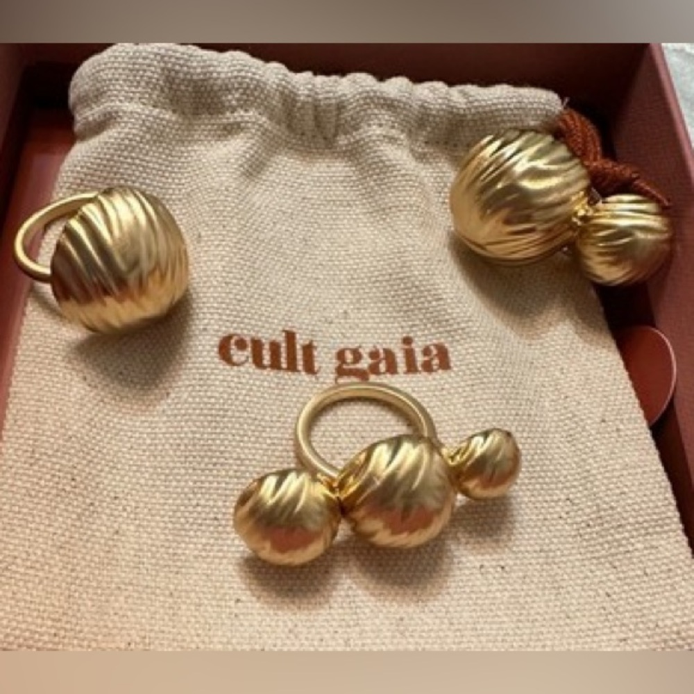 Cult Gaia Gold Ring Set